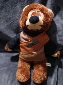 Star Trek Klingon Bear dressed in a Black and Brown tumic with a traditional  Klingon  Sash Plush