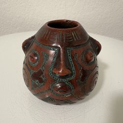 Face Vase Brazilian Pottery Ceramic Unique