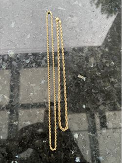 10k Rope Gold Chain Hallow