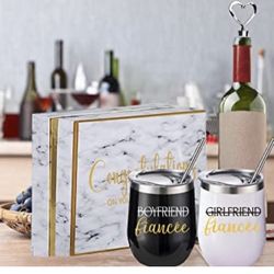 New Engagement Gift Set / Stainless Steel Tumblers 