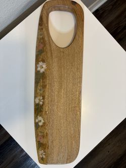 Pressed Flowers Charcuterie Board / Cheese Board / Floral Resin Board / Serving Board Or Tray