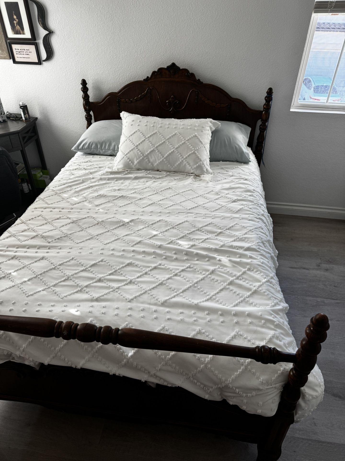 Antique Full Size Bed Frame (with or without new mattress and box spring!)