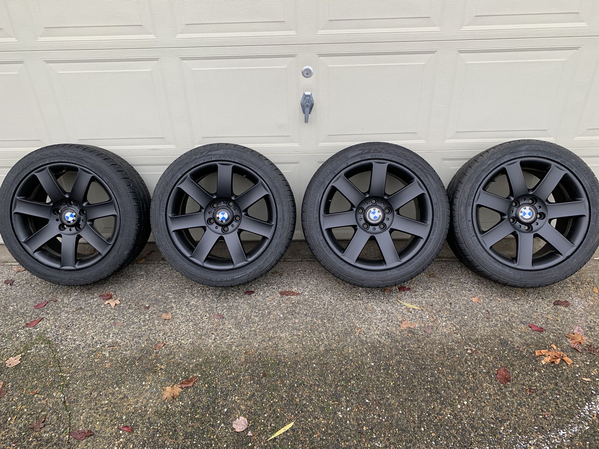 BMW OEM 17”x8” Wheels W/ 90% Tread Roadhugger Tires! (Set Of 4) 5x120 Bolt Pattern