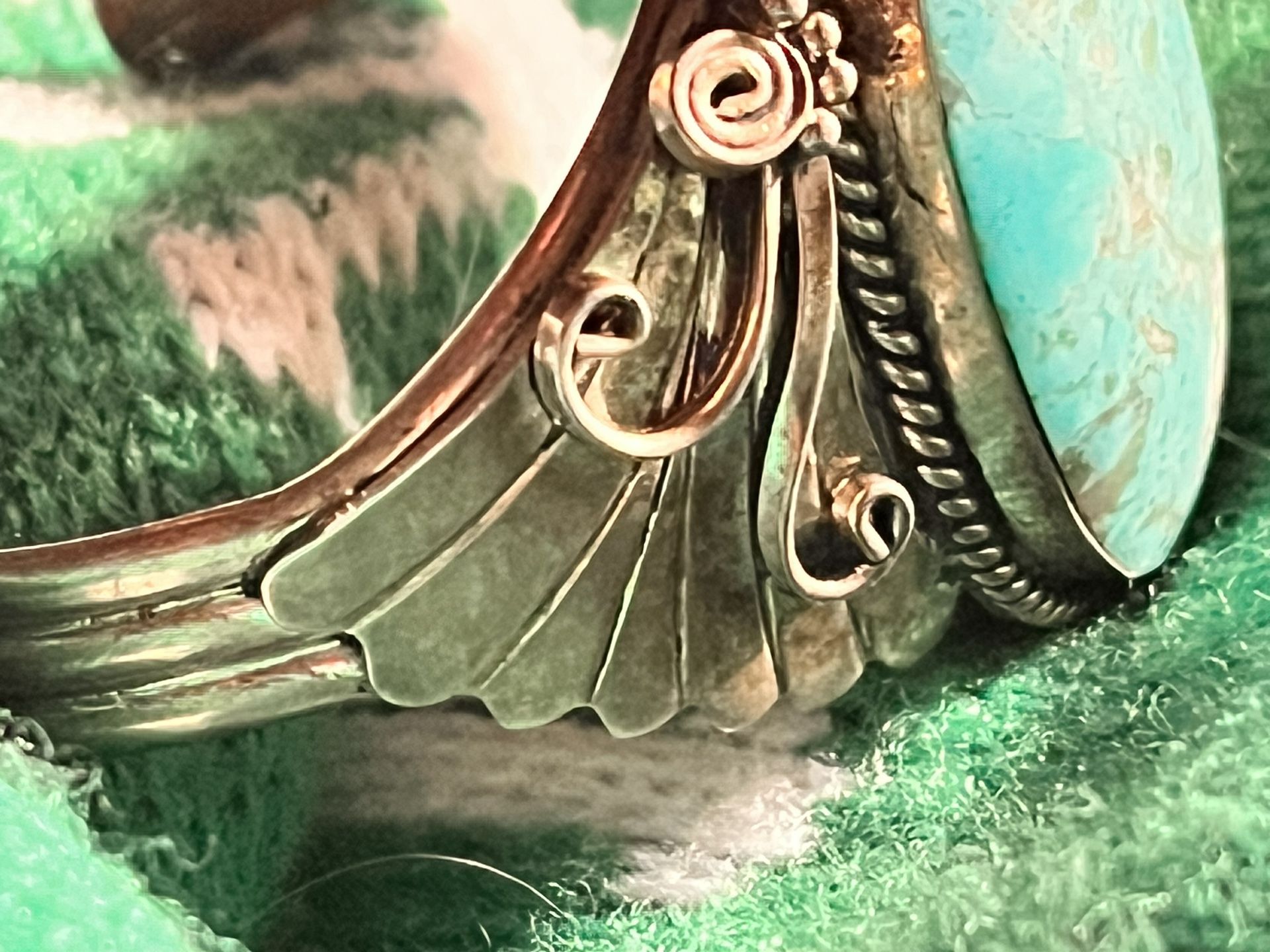 Half Cuff Bracelet With Turquoise