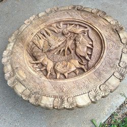 Hand Carved Wooden Safari Table