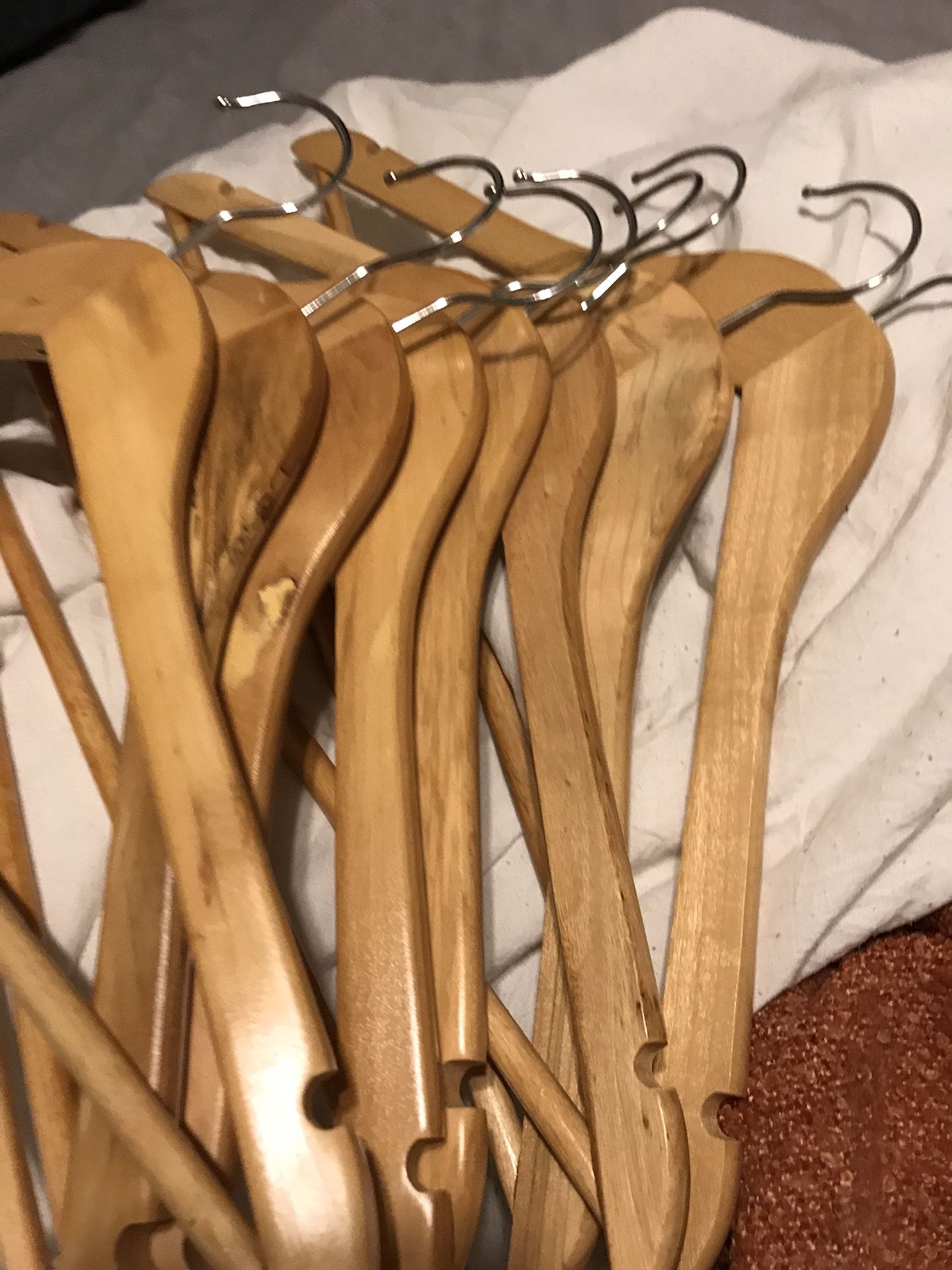 Wooden hangers, like new!