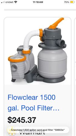 FlowClear 1,500 gal Sand Filter System 58663E NEW!