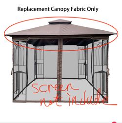 Patio Double Roof Gazebo Replacement Canopy Top Fabric