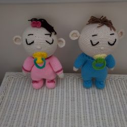 New Handmade Crochet Baby With Pacifier