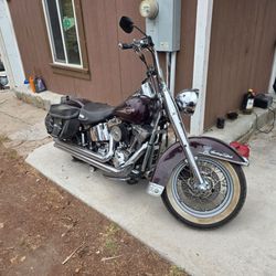 2 bikes 05 harley davidson soft tail and a 04 gsxr1000