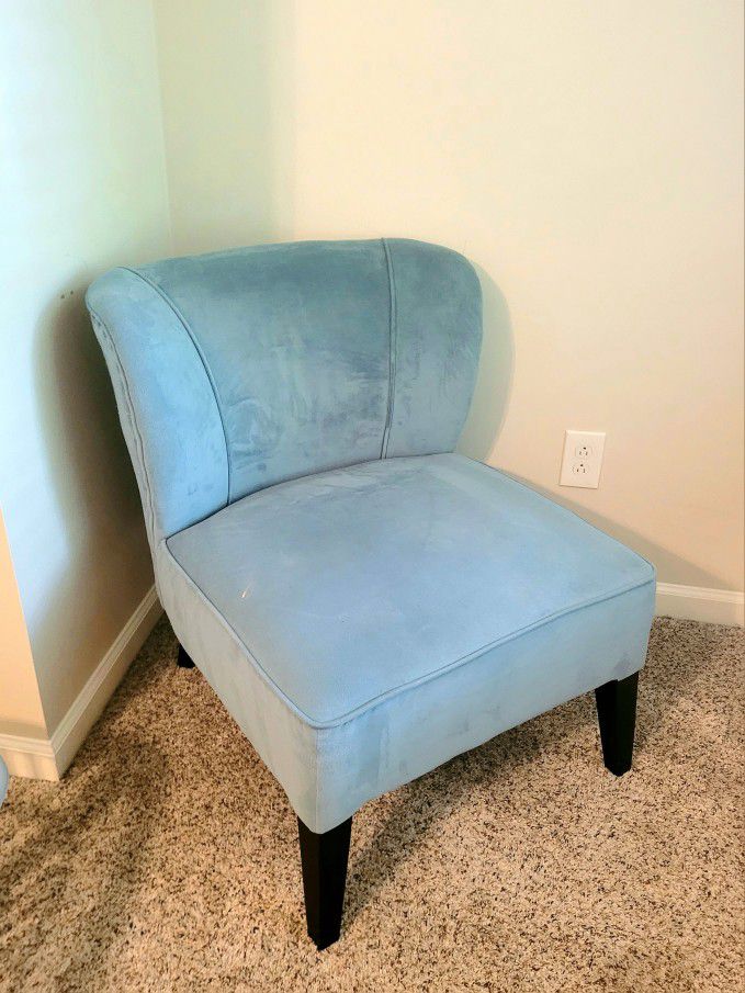 Light Blue Slipper Chair 