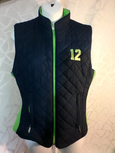 Women's Quilted Seahawks Vest Size Medium