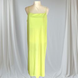 NWT 🌟 Elegant Lime Slip Dress by H&M 💚 L