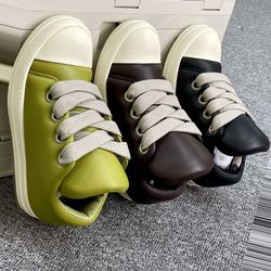 Rick Owens Leather Low Sneakers 6