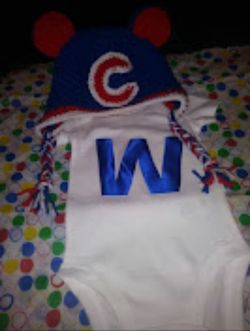 Crochet hat and onesie