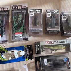 8 Topwater Frog, Bass Fishing Lures, Lunker Hunt, DTCo, Snagproof, Live  Target, Savage Gear, All New for Sale in South Pasadena, CA - OfferUp