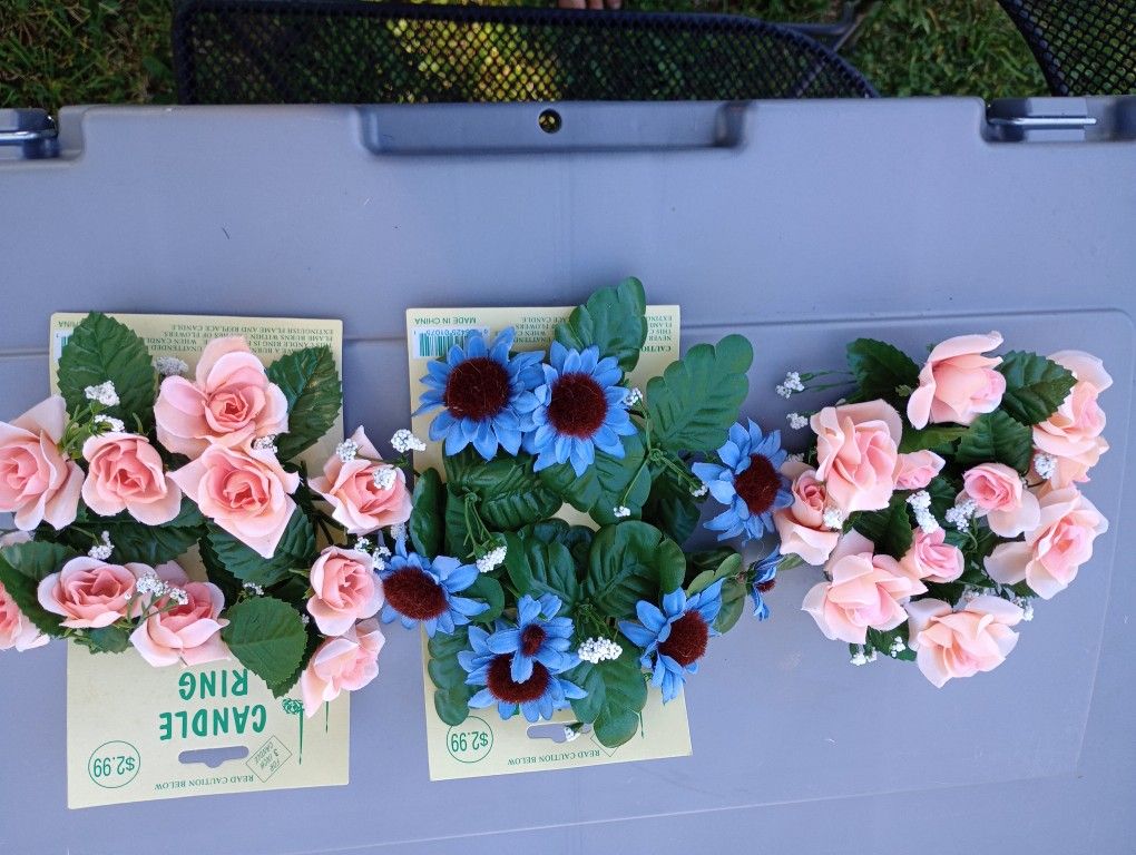 3 Flower Covers, New