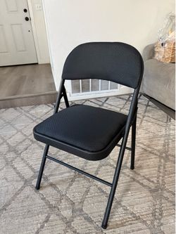 Cosco fabric black folding chairs