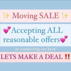 Moving Out Sale!!