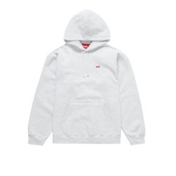 Supreme Small Logo Hoodie Sweater SS22 Ash Gray SZ Med Brand New 