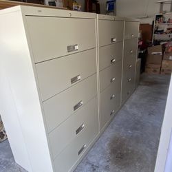 Hon 600 Series 5 Shelf  Steel Receding Door File Cabinets
