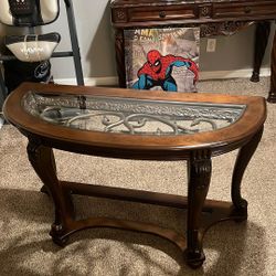Entry  Door Table W/ Glass 