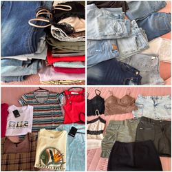 Huge 35pc Woman Junior Clothes Lot Western Boot Barn Ariat Levi’s Size S/m 27 (4-6) New