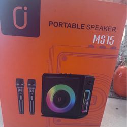 Karaoke Machine, Portable Bluetooth 5.3 Speaker with 2 Wireless Microphones with