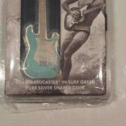 FENDER 1 OZ SILVER GUITAR 