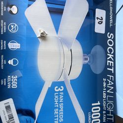 Socket Fan Light 1000 Lum