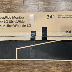 LG 34” Ultrawide Monitor 34WL600
