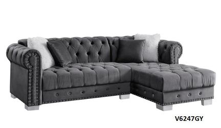 GREY 2-PC SOFA CHAISE SECTIONAL CLOSEOUT SALE!