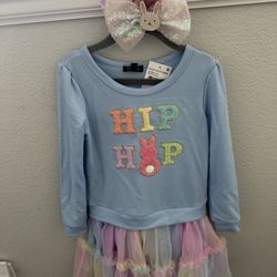 Girls Youth Size 5 Easter Dress and Bow Set - NEW WITH TAGS!!!