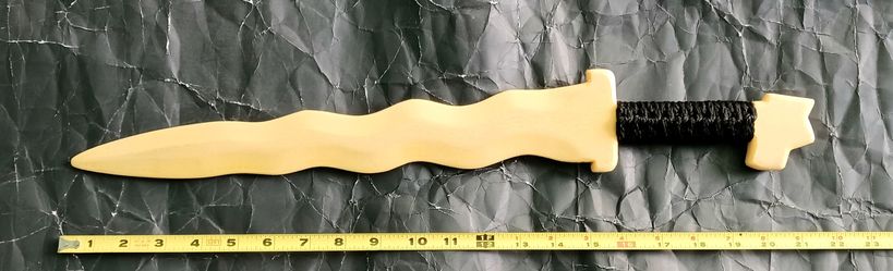 Martial Arts Practice Kris Sword Indonesian Yellow Polypropylene Dull Safe for Training