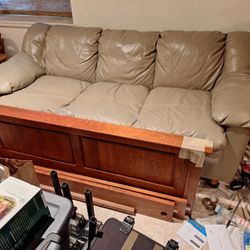 Genuine Leather Couch, Chair and Ottoman 