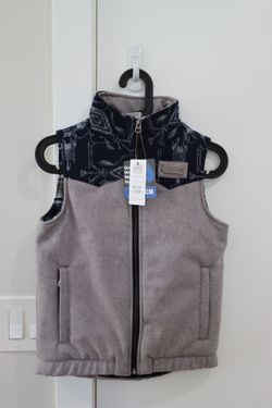 Cinch Youth Grey & Aztec Print Wooly Vest