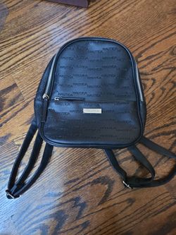 Nautica Black Logo Mini Backpack