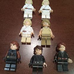 Lego Star Wars Minifigures Lot Luke & Anakin Skywalker Price Is Offer Up!