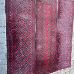 Antique Afghan Hand Made Runners 
