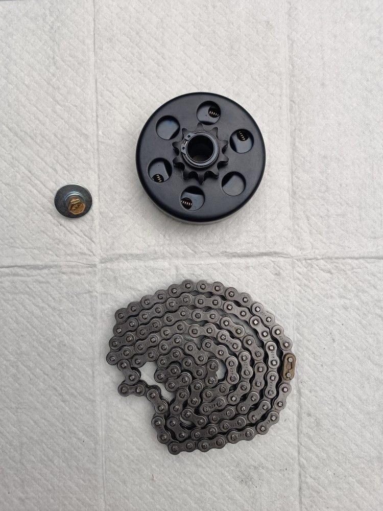 Mini bike or go kart 3/4 bore #40 41 clutch with 4ft #40 chain