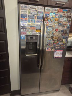 Stainless Steel Side-by-Side Refrigerator with Ice Maker