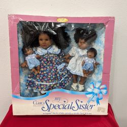 Vintage 1997 Clasica My Special Sister Doll Collection By Berenguer 4 Dark Skinned Doll S