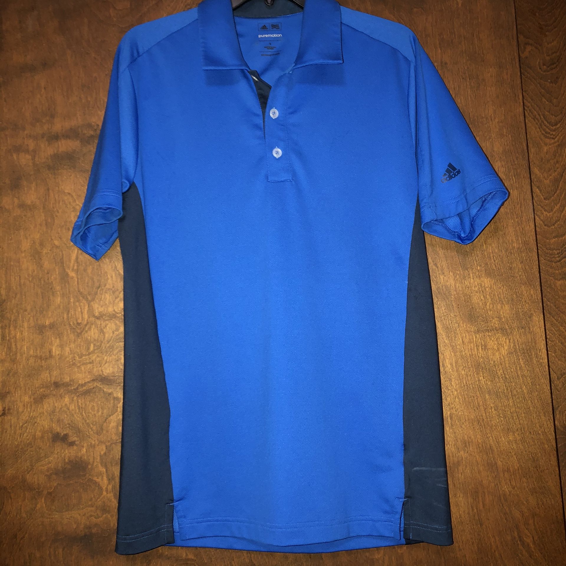 Men’s Adidas Golf Pure Motion size small blue polo shirt