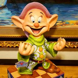 Jim Shore Disney Snow White Dopey "A Million Diamonds Shine" - RARE / Retired New In Box
