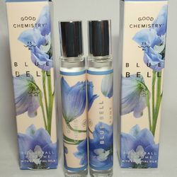 Good Chemistry Blue Bell RollerBall Perfume With Essential Oil .25 Fl. Oz. Lot Of 2 New In Box Made In U.S.A.