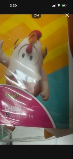 Fall guys chicken inflatable costume kids size xl