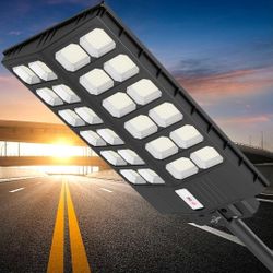 1800W Solar Street Light Outdoor Waterproof, 180000Lm Solar Parking Lot Lights Dusk to Dawn with Motion Sensor Remote Control, LED Security Flood Ligh