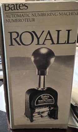 Royal Automatic Numbering Machine 