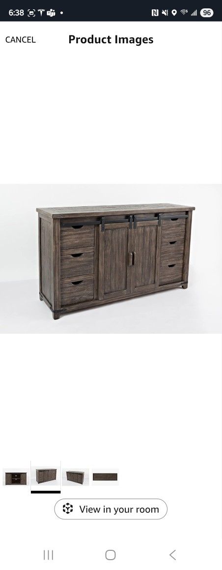 Barn Door Server TV Console Table