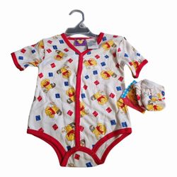 Vintage Disney Baby Winnie Pooh Bodysuit 12M Made in Hong Kong NOS 90s
